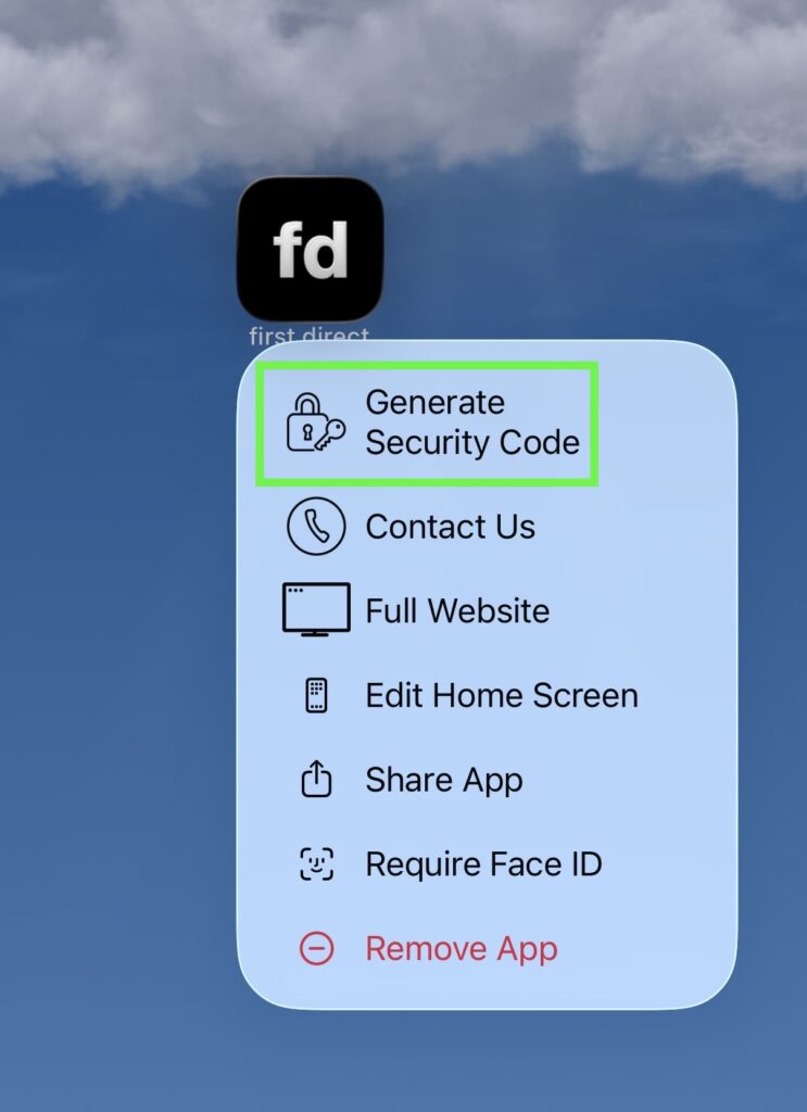 First Direct app