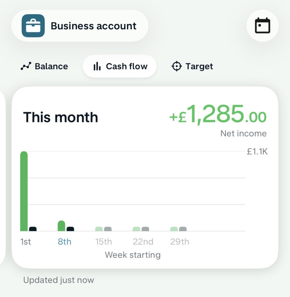 Monzo business app - cash flow