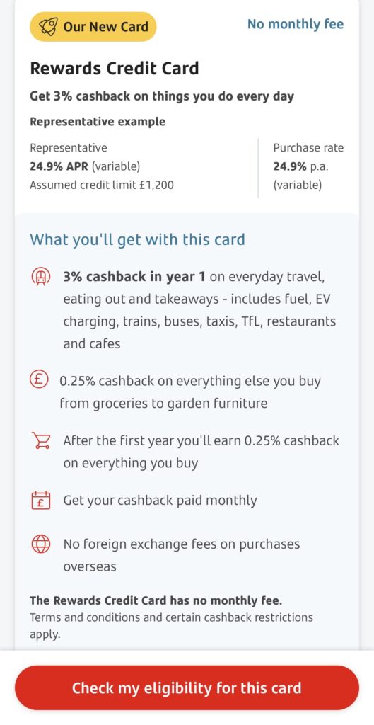 Santander Rewards - Eligibility Checker