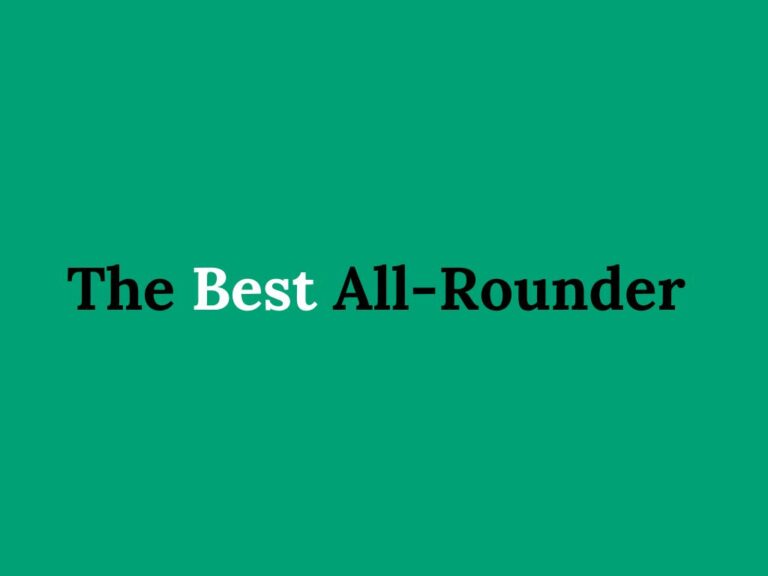 The Best All-Rounder